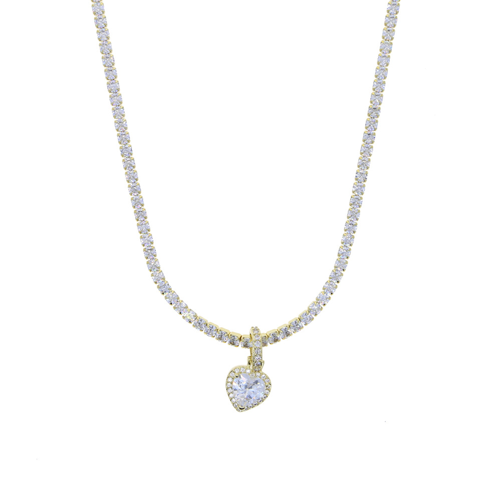 N637 铜 3mm锆石链 41+10cm $15.99 包