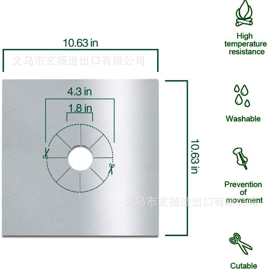 Almohadilla de estufa de Amazon nueva almohadilla de estufa de gas estufa de 5 agujeros almohadilla de limpieza de la estufa cubierta protectora resistente a altas temperaturas almohadilla a prueba de aceite