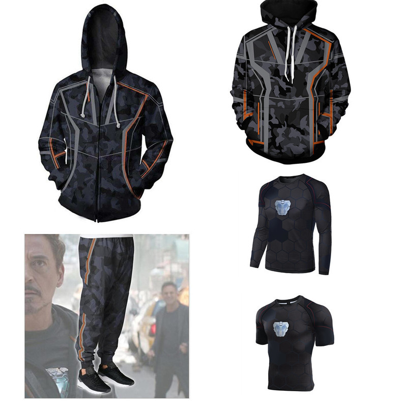 2018 New Avengers 3 Iron Man Tony Coat cosplay Zipper Hoodie Coat 2018 New Avengers 3 Iron Man Tony Coat cosplay Zipper Hoodie Coat