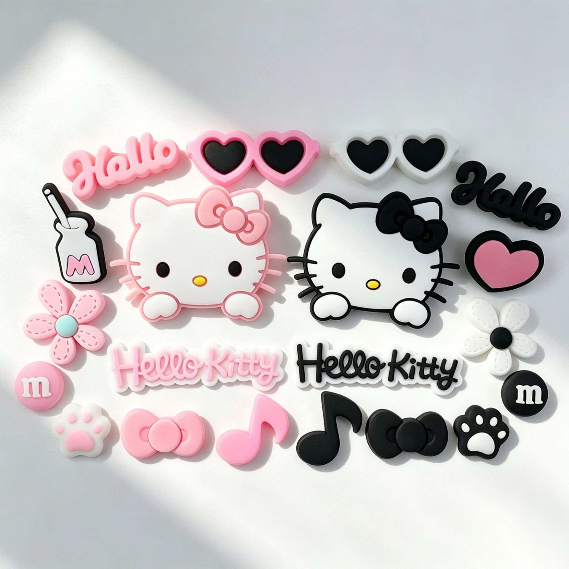Kk Cat Bow Tie Soft Rubber Diy Accessories For Shoes, Phone Cases, And...