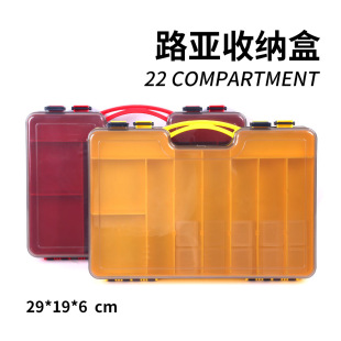 Luya Double-Layer Bait Box Small Accessories Box Portable Large Multi-Functional Fake Bait Fishing Sequined Minnow Storage Box Qt70