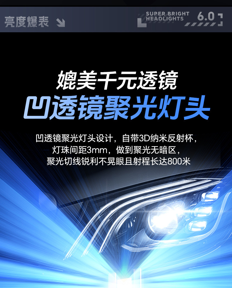 Car Led Headlights H1 Laser Bulbs H7 Super Bright H4 High and Low Beam Integrated H11 Strong Light 9005 Modified 9012 Car Lights