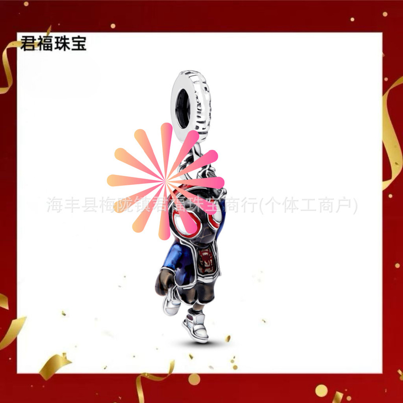 Panjia 新しい外国貿易ホット販売白銅 DIY 漫画のキャラクター蛇骨チェーンビーズ城ミッキースパイダーマンペンダント|undefined