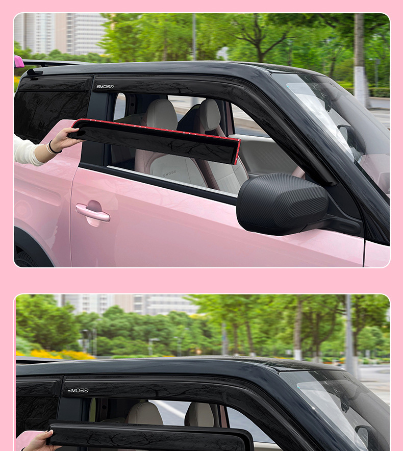 Suitable for 25 Panda Katin Sunny Rain Shield Window Rain Shield Mini Car Protective Sticker Modification Accessories