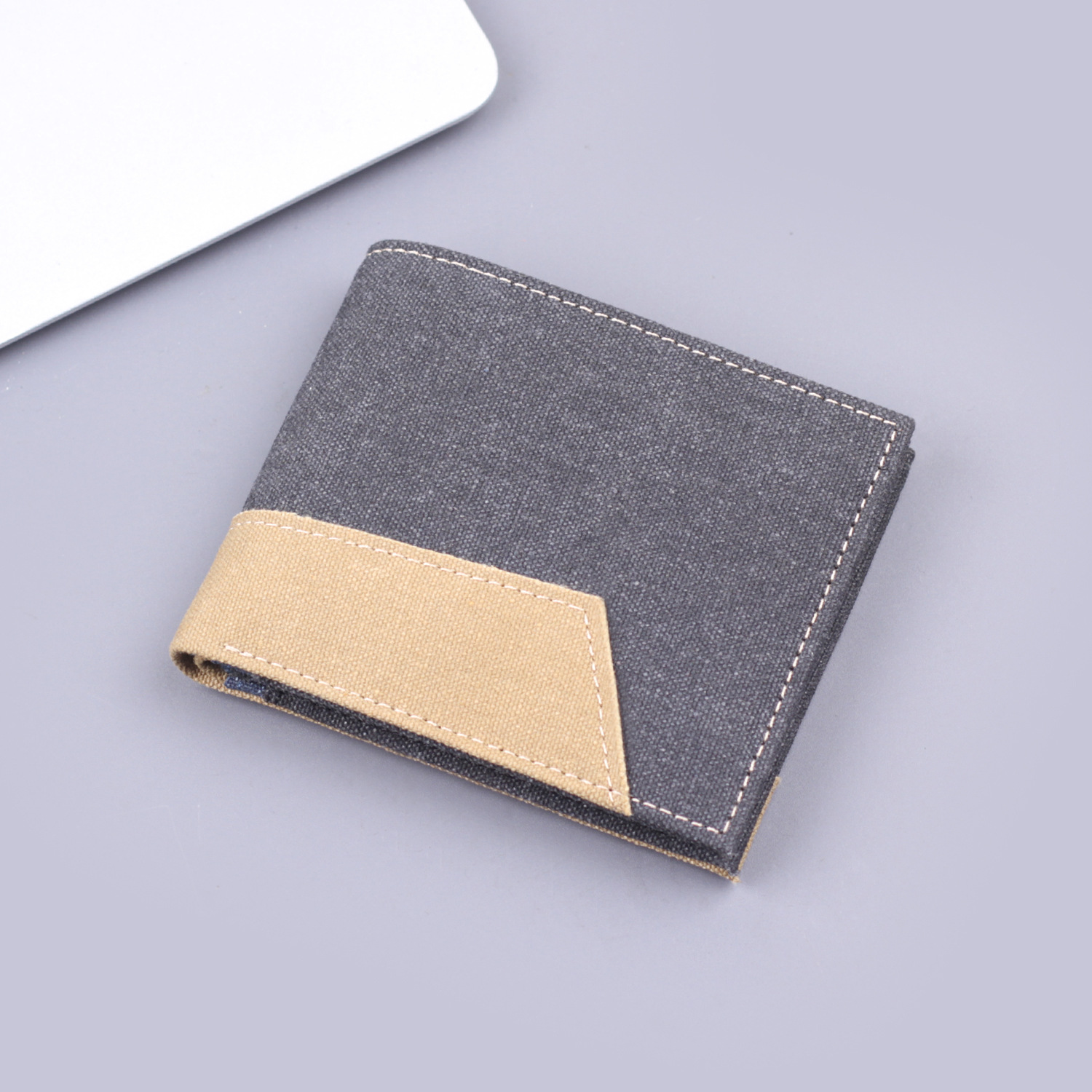 Canvas cartera corta para hombres cartera de tarjetas en una cartera de hombre cartera de jeans cartera transfronteriza