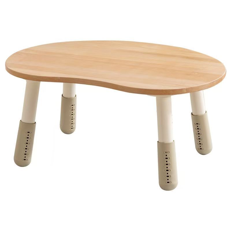 Processed Solid Wood Smurfs Children's Peanut Table Baby Lift Table Nursery Early Education Table and Chair Set Baby Learning Table
