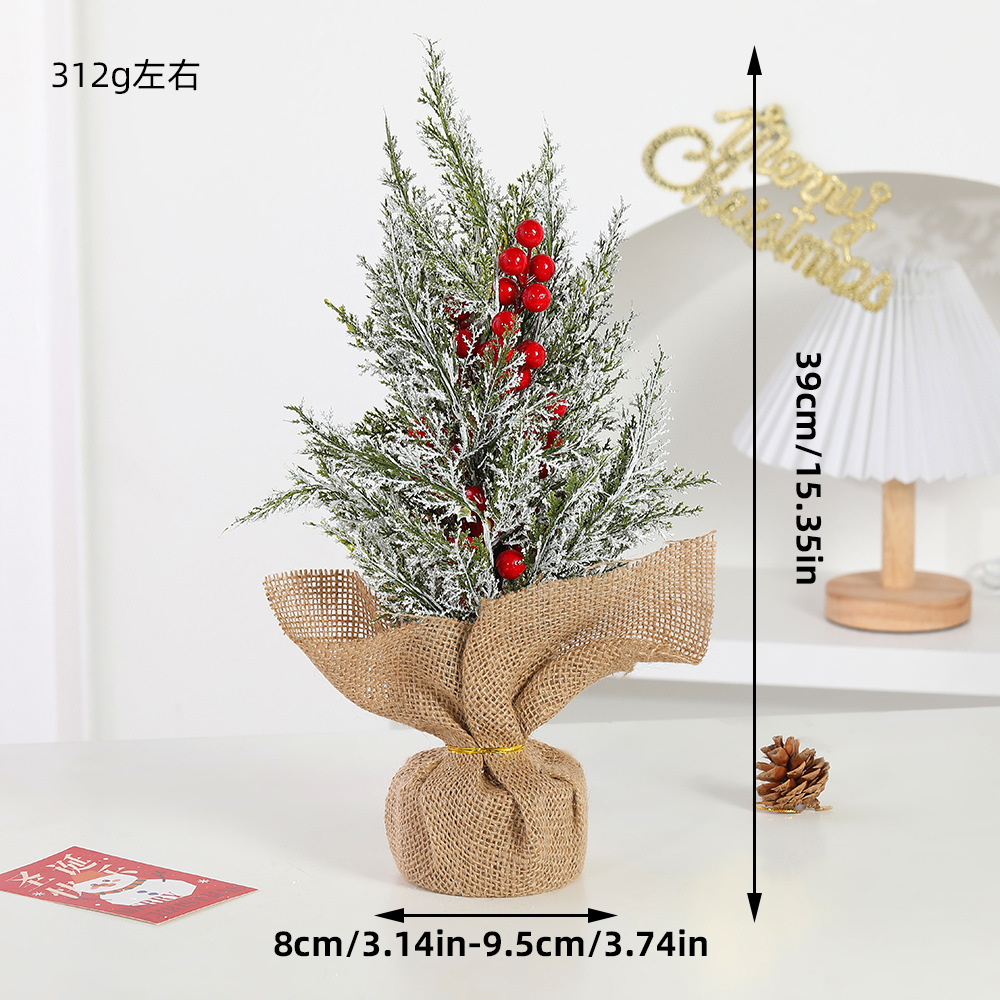 붉은 과일 크리스마스 스노우 트리 (39*8.5cm)