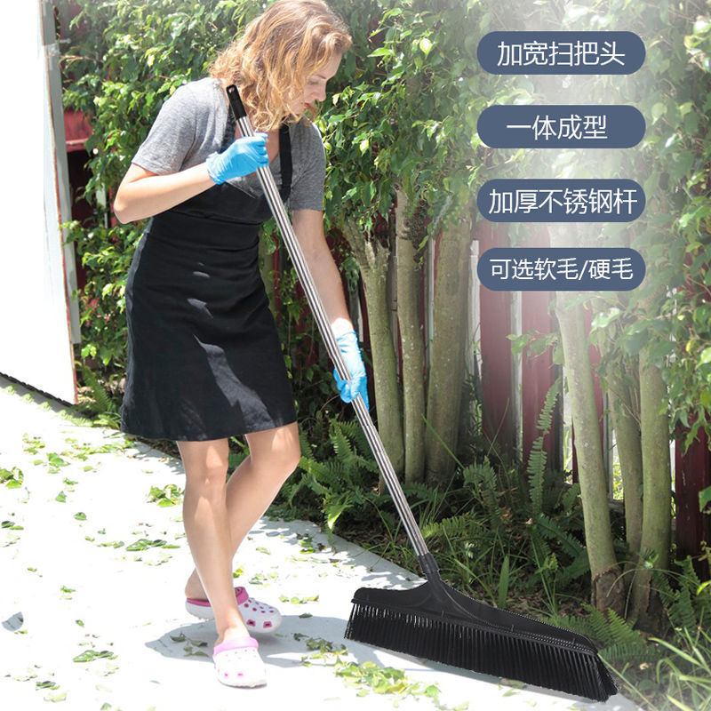 Big Broom Broom Mop Shadow Hair Broom Courtyard Sweeping Warehouse Outdoor Courtyard Large Lengthened Sanitation Cleaning