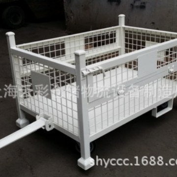 上海武汉汽车零部件周转料架网格箱堆叠筐料架网笼瓶胚笼金属网箱