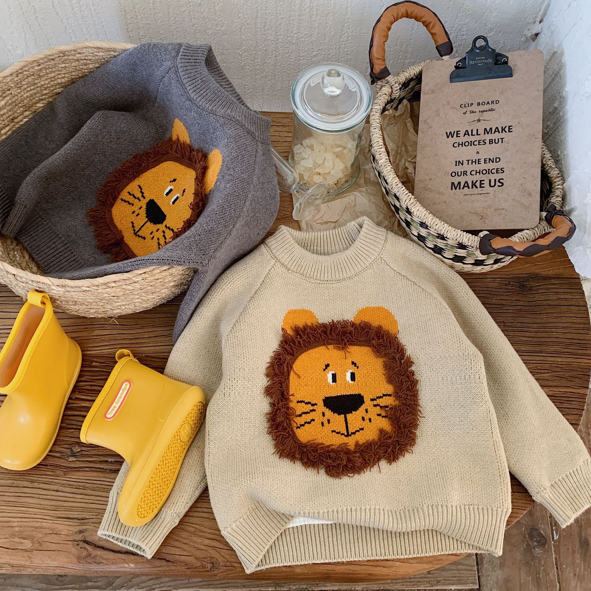 Cute Lion Polyacrylonitrile Fiber Hoodies & Knitwears display picture 4