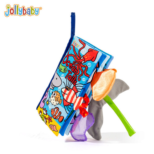 Jollybaby Animal Tail Cloth Book Collection Enlightenment Early Education Cloth Book Infant Toy Baby Cloth Book Wholesale