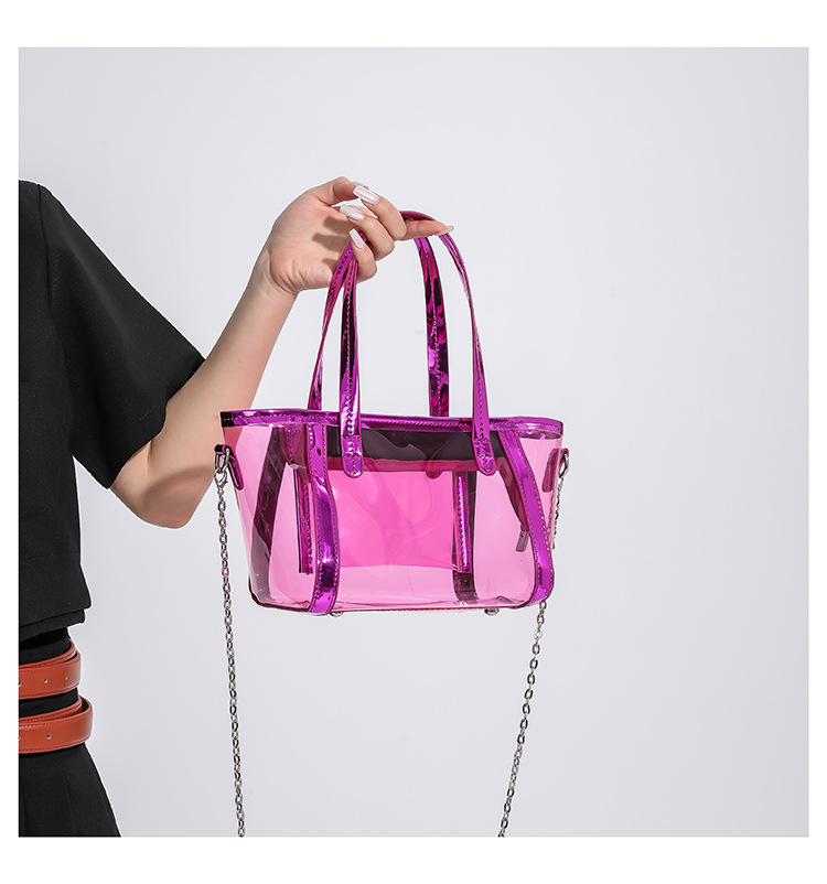 Femmes Moyen PVC Couleur Unie Élégant Fermeture Éclair Sac Sous Les Bras display picture 3