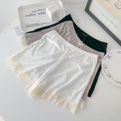 Two-in-one safety pants for women, summer underwear, anti-bacterial lace edge, anti-exposure shorts, three-quarter pants, high-waisted boxer briefs