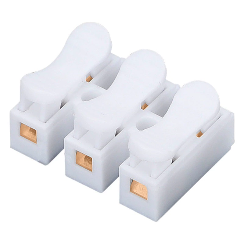 Клеммный блок с прямой поставкой от производителя, светодиодный, огнестойкий, двухпозиционный, 2P CH-2 CH-3, самозажимной, быстрозажимной, нажимного типа