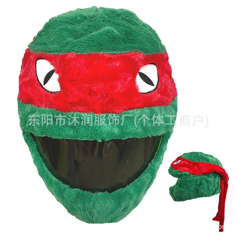 Funda protectora de casco divertida con personalidad de punto transfronterizo, máscara de ciclismo, accesorios de decoración de motocicleta, conejo, tiburón, tres ojos