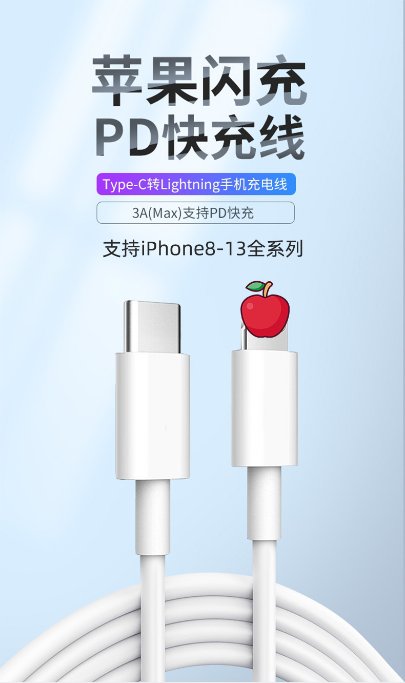 PD fast charging 20W for iphone Apple data cable wholesale 11 Original factory type-c to iphone charging pic 13