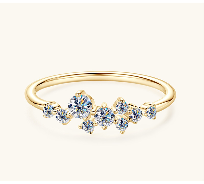 满天星莫桑钻石戒指女