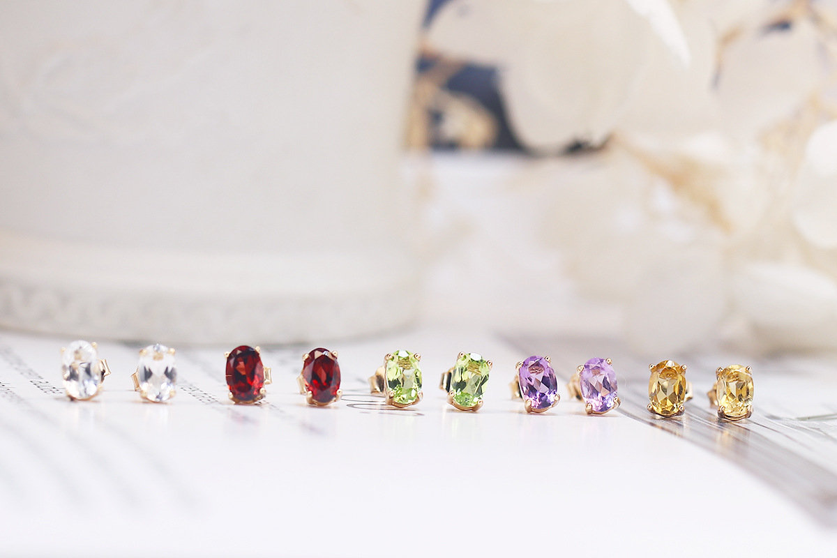 1 Par Plata Cristal 925 De Plata De Ley Geométrico Aretes Pequeños display picture 2