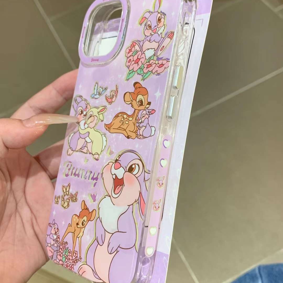 Girls Series ins Cat Rabbit Adecuado para iPhone16ProMax Cadena 15 Funda para teléfono 13 Apple 14Pro