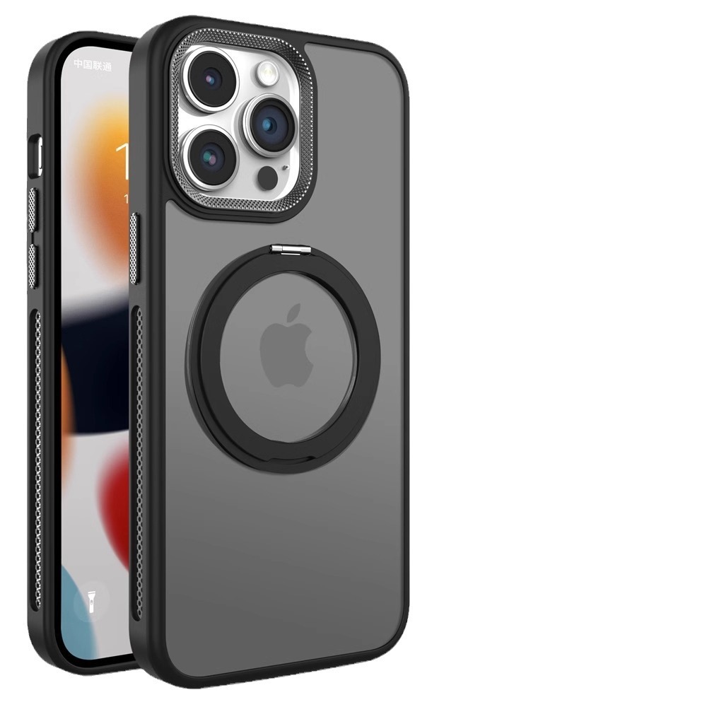 Soporte giratorio con succión magnética para Apple 16Promax funda para teléfono móvil iPhone14 disipación de calor esmerilado 15 anti-caída todo incluido