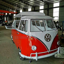定做复古巴士铁艺模型移动大众t1餐车汽车车模型道具仿制真车早餐