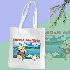 Crayon Shin-chan Anime Ins Minimalist Canvas Tote Bag Single Shoulder Large Capacity Student School Bag Tutoring Bag Gift