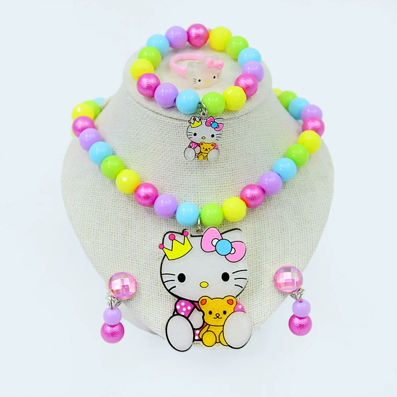 Children's necklace and bracelet, ear clips, hairgrip for princess, earrings, cartoon ring, hair accessory