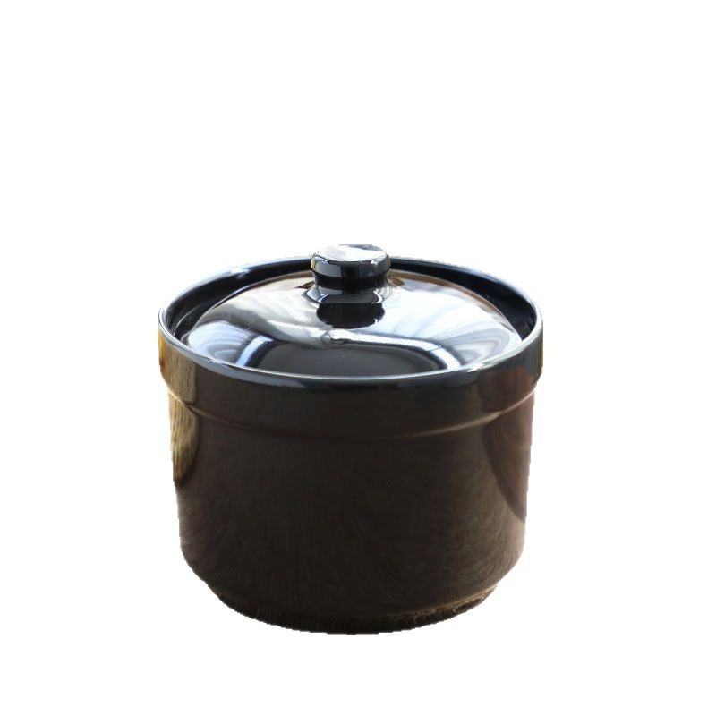 Taza de estofado de olla de barro guisada recta en agua, olla de estofado de una persona, olla de sopa con tapa, shaxian snack, nido de pájaro, olla de sopa hirviendo de cerámica