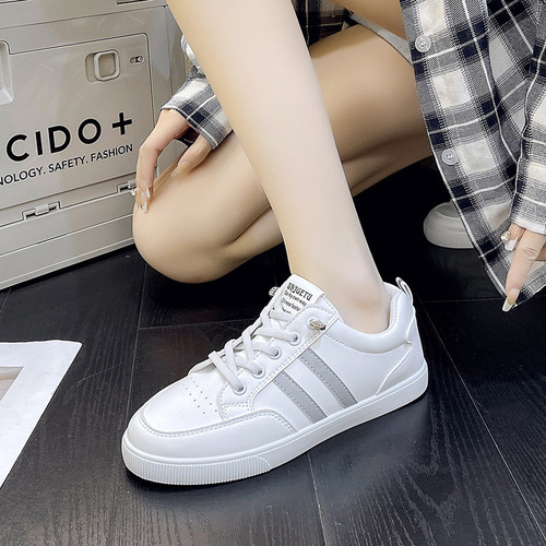  New Versatile Fashion White Shoes Spring and Autumn Women's Sports Shoes Low-top Sneakers Wholesale Dropshipping