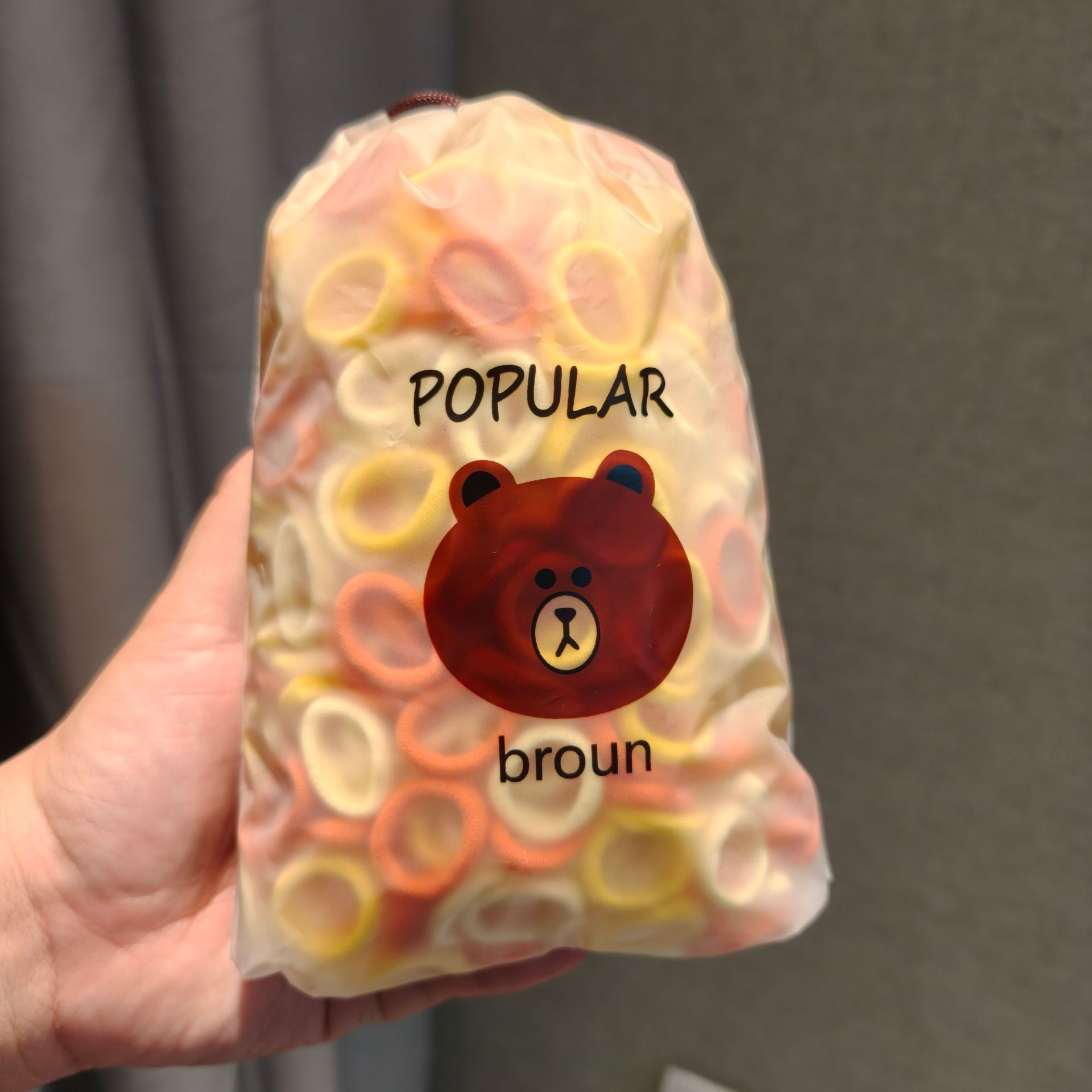 노란색 500 곰 가방