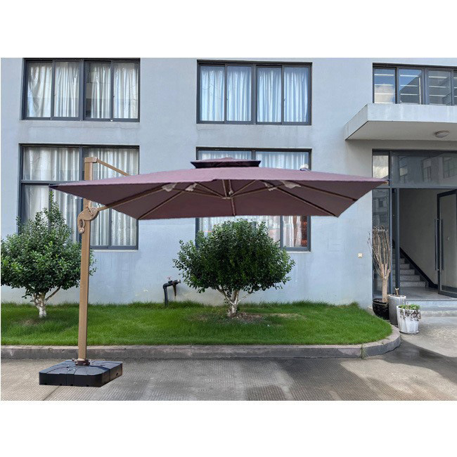 Sombrilla romana para exteriores, impermeable, protección solar, para patio, balcón, cafetería, hogar, ocio, venta al por mayor. image 10