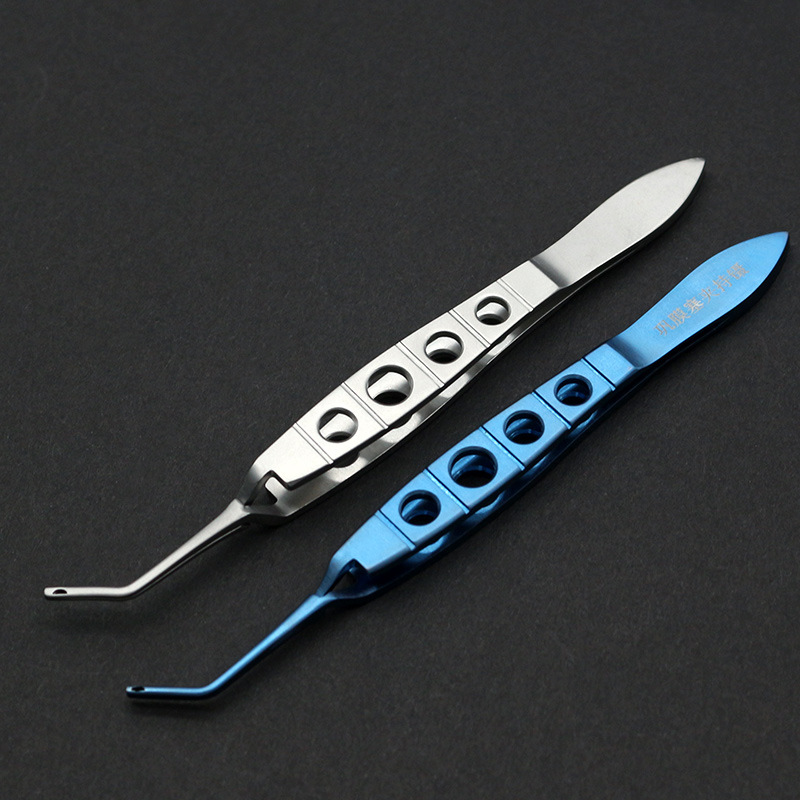 精细巩膜塞镊眼科镊子钢钛器械工具玻切手术反力式显微镊高精密度