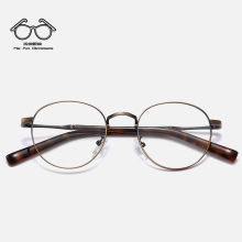 新款日韩圆形复古金属板材腿近视眼镜框男女同款文艺防蓝光眼镜框