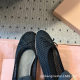 High quality summer new mesh breathable flat ballet shoes women round toe sheepskin bow Mary Jane shoes