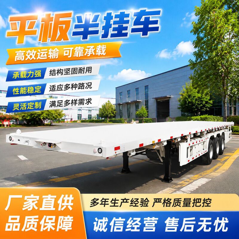 Flatbed semi-trailer for heavy cargo transportation, multi-axle heavy-duty warehouse-type semi-trailer Flatbed semi-trailer for heavy cargo transportation, multi-axle heavy-duty warehouse-type semi-trailer