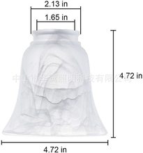 云图案风铃玻璃灯罩,吊扇玻璃盖配件灯罩灯具替换跨境灯罩