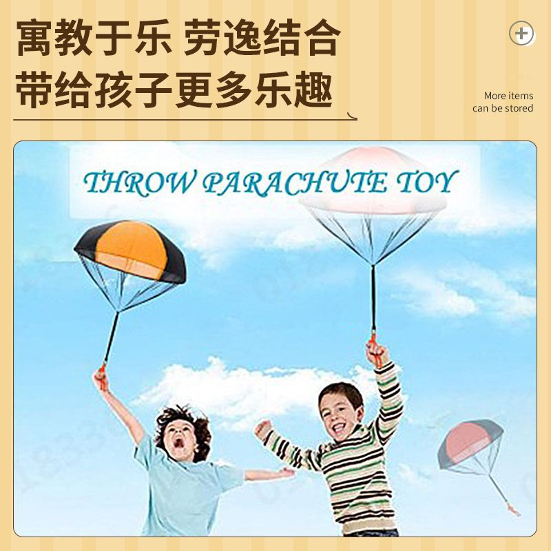 En stock mano de los niños lanzando paracaídas juguete soldado paracaídas cuadrado deportes al aire libre kindergarten actividad puesto