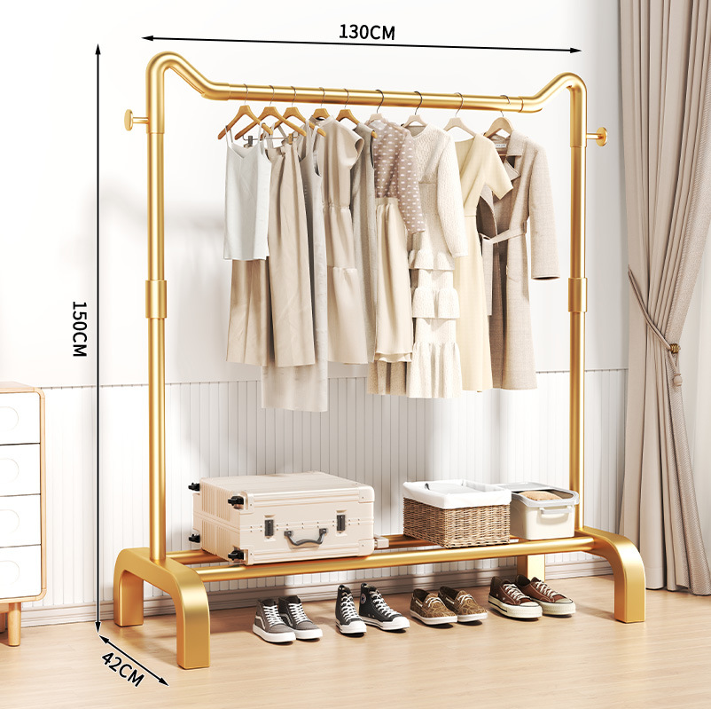 percha de secado de ropa de piso para dormitorio doméstico colgando estante de ropa simple dormitorio interior móvil estante de sombrero de ropa fresca