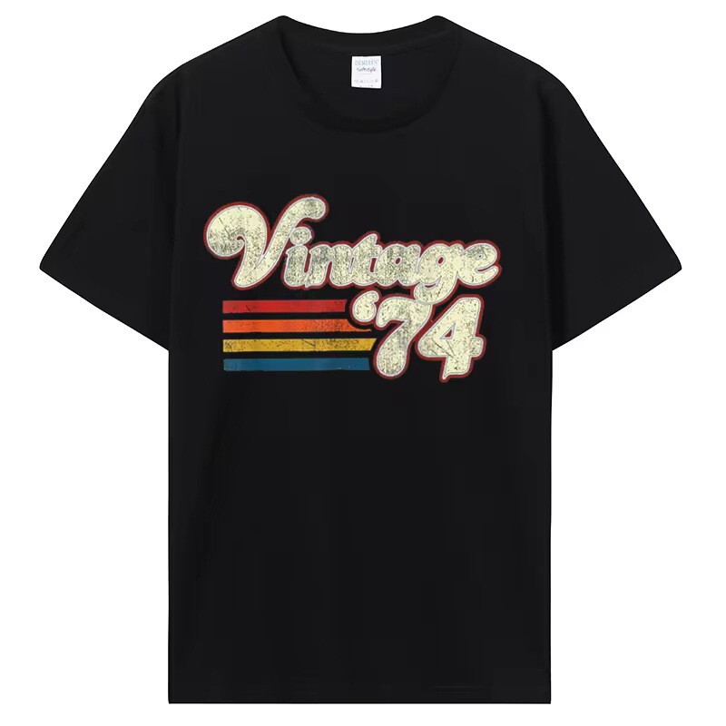 Vintage 1974 Birthday T-shirt for Men and Women, Wife and Husband Birthday Gift with Quote and Graphic Design Vintage 1974 Birthday T-shirt for Men and Women, Wife and Husband Birthday Gift with Quote and Graphic Design