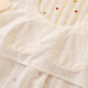 Summer Sweet Girl's Nightgown with Chest Pad Cotton Gauze Vest Small Flying Sleeve Striped Mid-Length Sleeveless Home Dress