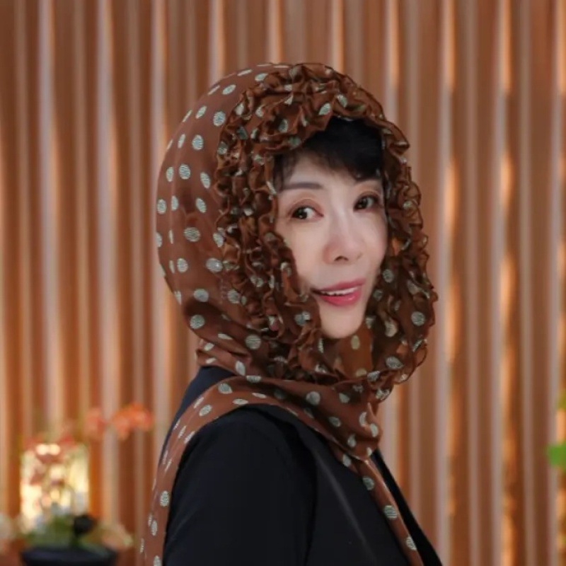 Spring New Style Silk Scarf Hat, Fashionable Sun Protection and Sunshade Decorative Silk Scarf, Versatile Casual Korean Style, Multi-Purpose Windproof