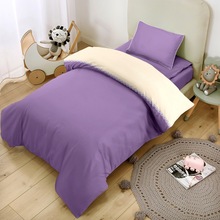包邮可批发纯色幼儿园午睡被褥三件套拼接加棉早教入园纯棉六件套