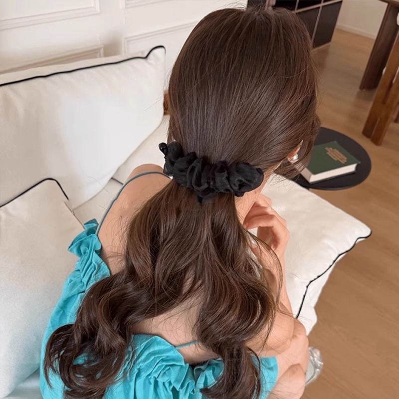 メッシュプリーツバナナクリップ、大きなふわふわヘアボリュームポニーテールクリップ、後頭部の半分に結ばれたヘアクリップ、2025新しい縦型クリップ|undefined