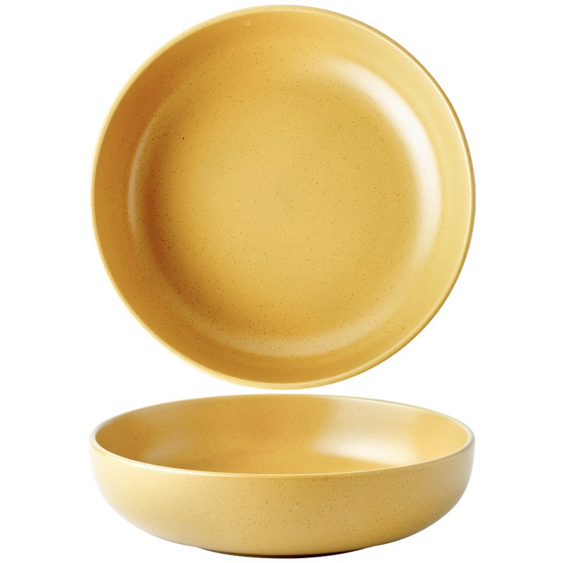 Iike pragmatismo nuevo tazón de ensalada de cerámica de 8 pulgadas sésamo mate tazón de platos redondos profundos exportaciones transfronterizas