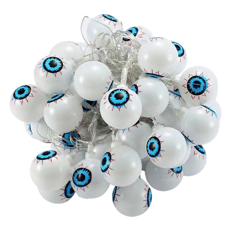 Cráneo fantasma ojo araña color galvanoplastia cráneo mano luz cadena colgante LED Halloween luz cadena calabaza Luz