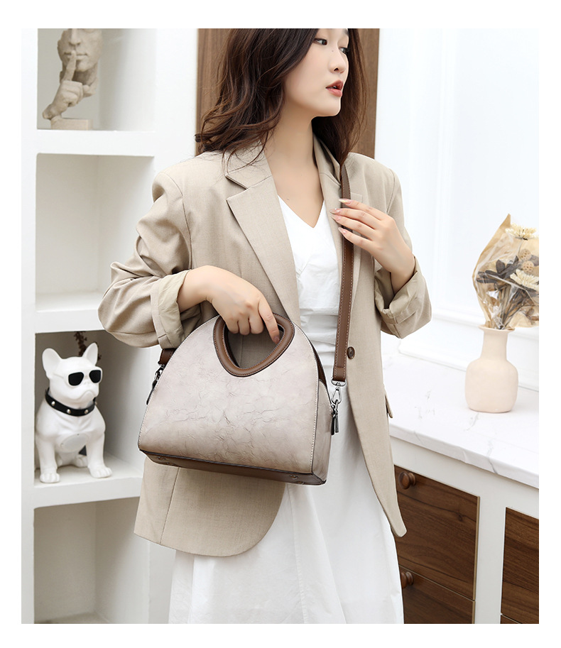 Bag women's bag retro handbag fashion trendy large capacity shoulder messenger bag_voghion.com