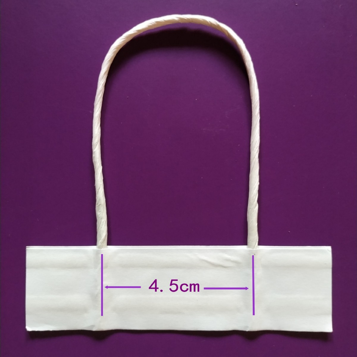间距4.5cm牛皮纸色手拧绳 厂家供应手挽袋纸绳 纸袋提手
