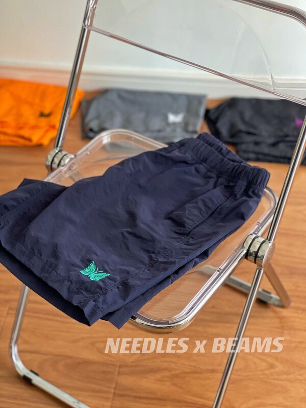 オリジナル品質 NEEDXBAM 限定版蝶刺繍日本トレンドカジュアル独立マルチカラー速乾パンツ男性と女性用|undefined