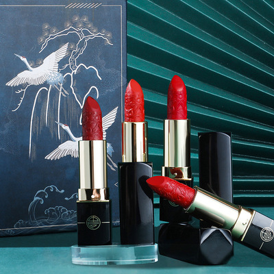Audio network Same item Chinese style Carved Lipstick Easy Fade Moisture moist Lipstick factory One piece On behalf of