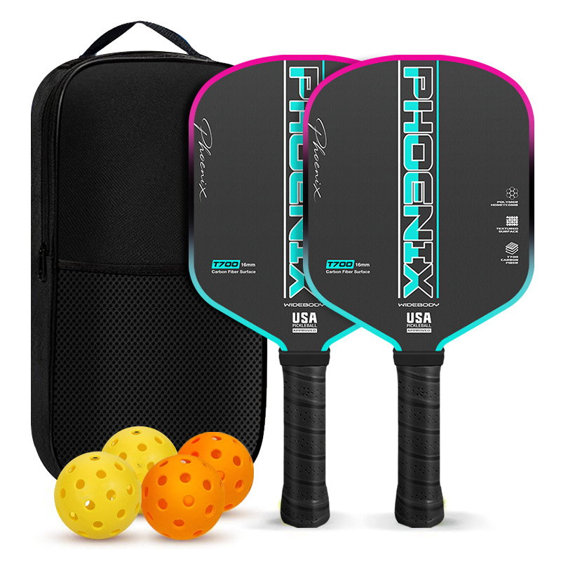 Carbon fiber T700 pickleball paddle, complete pickleball set, WIDEBODY, cross-border